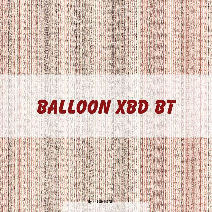 Balloon XBd BT example