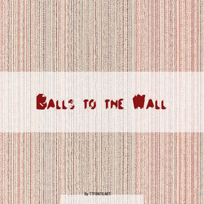 Balls to the Wall example
