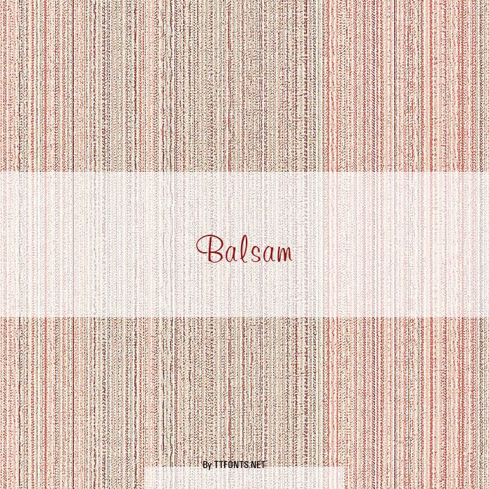 Balsam example
