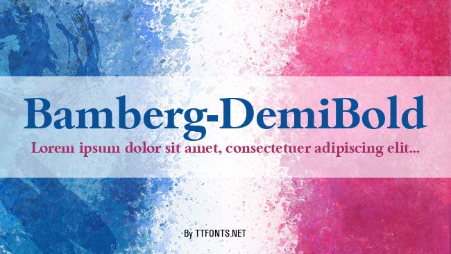 Bamberg-DemiBold example