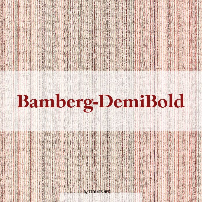 Bamberg-DemiBold example