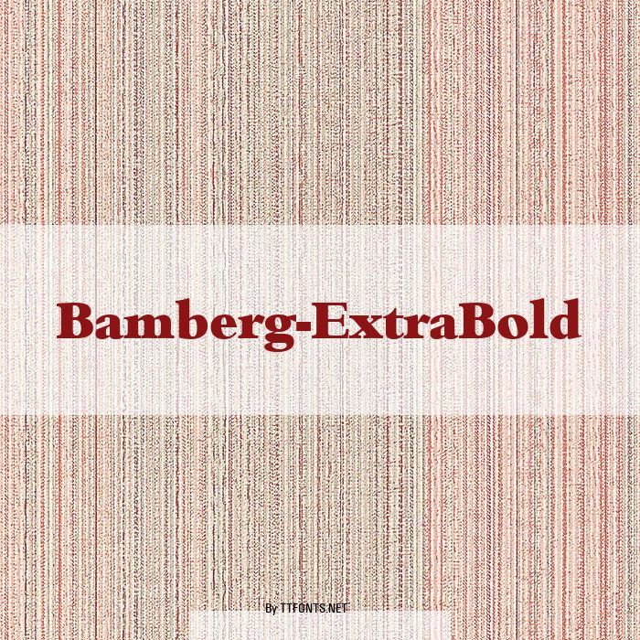 Bamberg-ExtraBold example