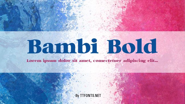 Bambi Bold example