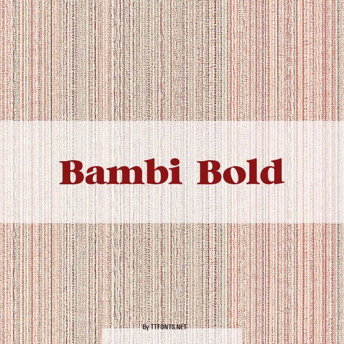 Bambi Bold example