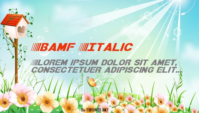 Bamf Italic example