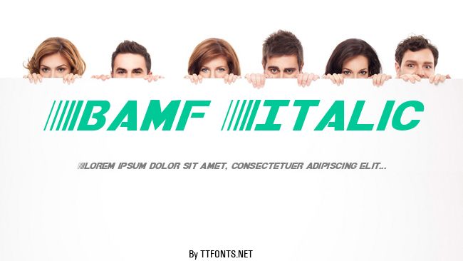 Bamf Italic example