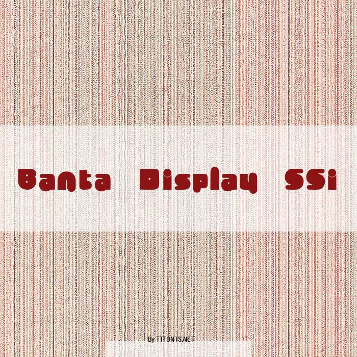 Banta Display SSi example