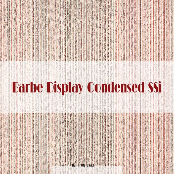 Barbe Display Condensed SSi example