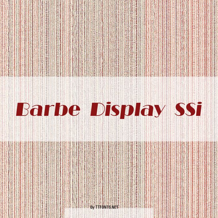 Barbe Display SSi example