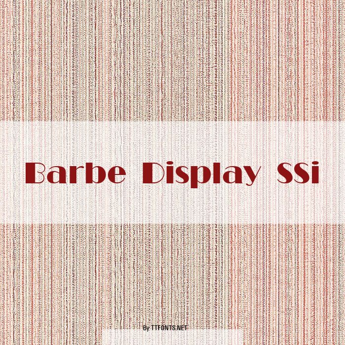 Barbe Display SSi example