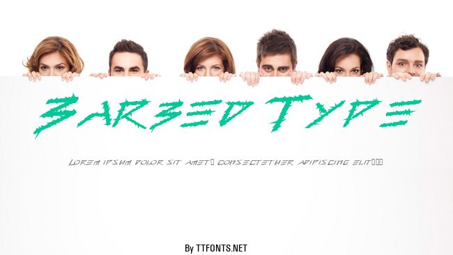 Barbed Type example