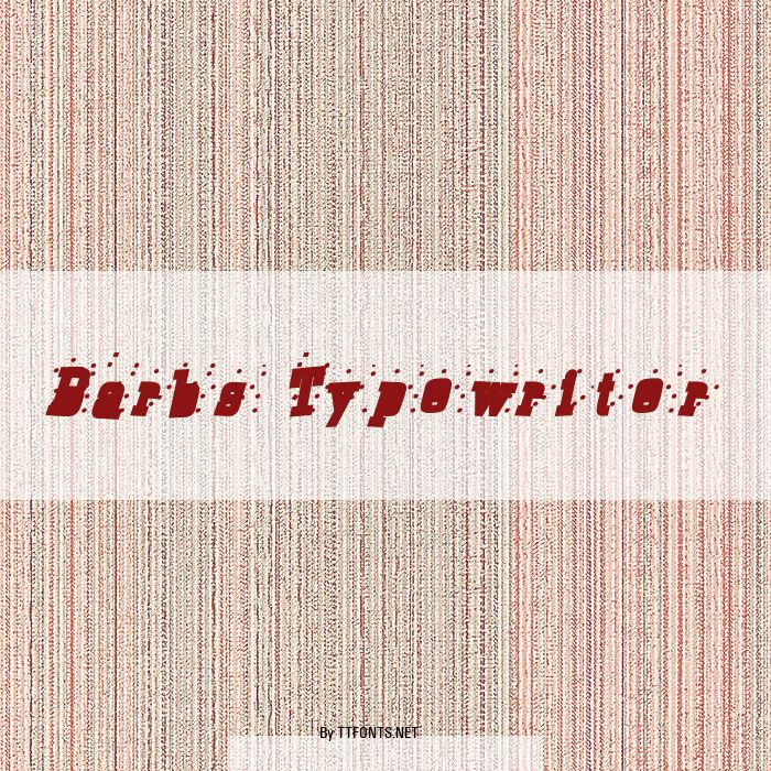 Barbs Typewriter example