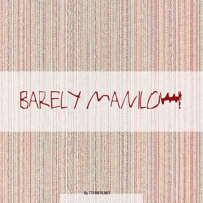 Barely Manilow example