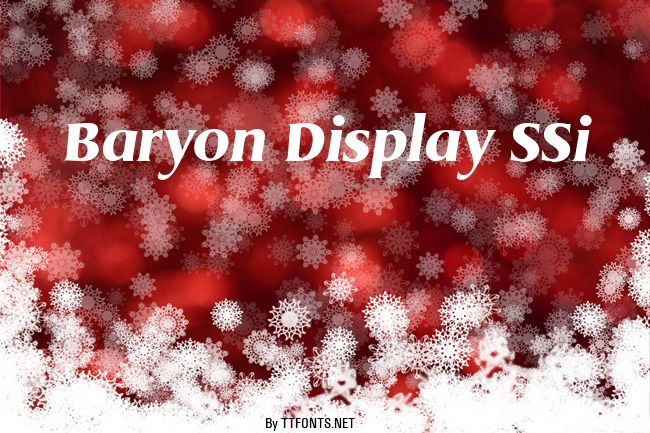 Baryon Display SSi example