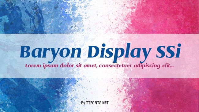 Baryon Display SSi example