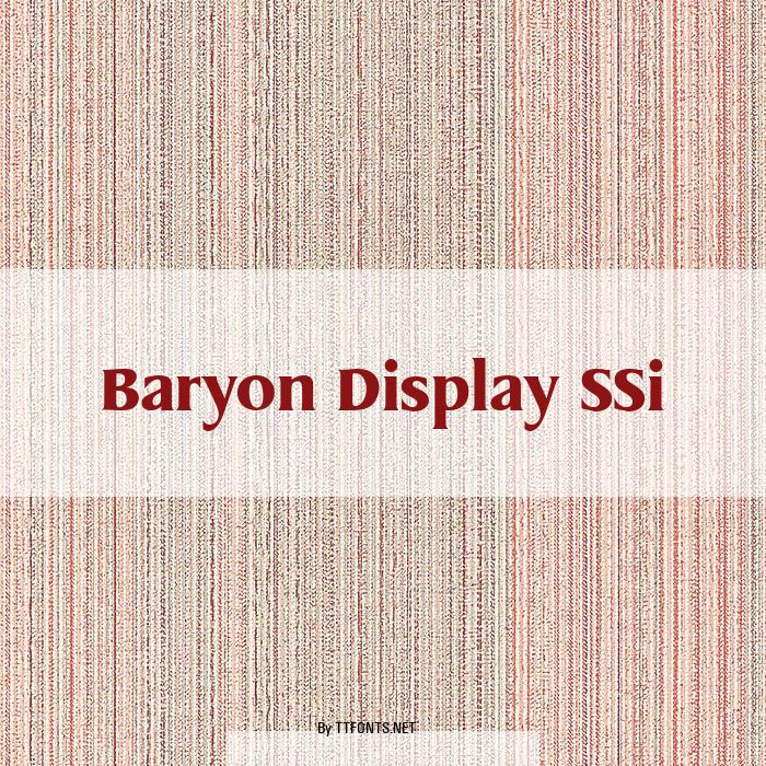 Baryon Display SSi example