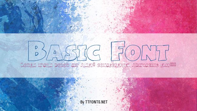 Basic Font example