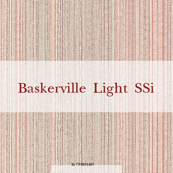 Baskerville Light SSi example