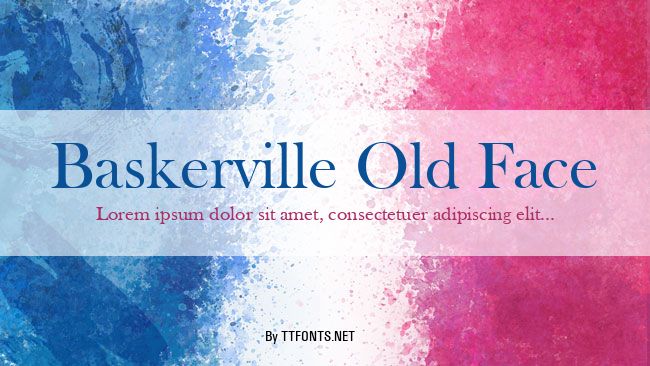 Baskerville Old Face example