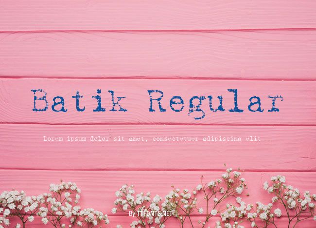 Batik Regular example