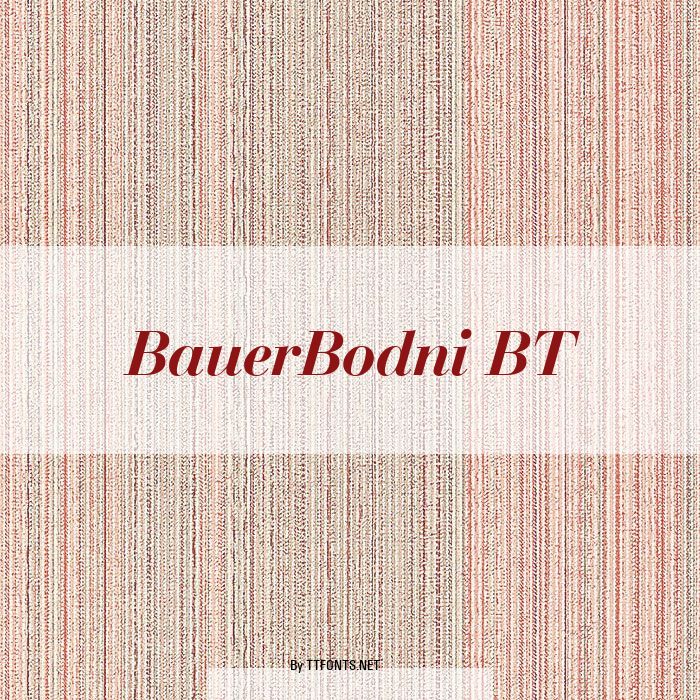 BauerBodni BT example