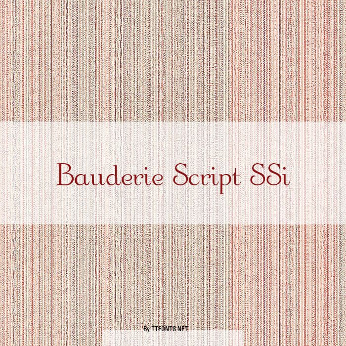 Bauderie Script SSi example