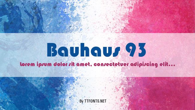 Bauhaus 93 example