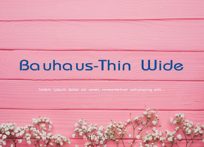 Bauhaus-Thin Wide example