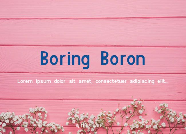Boring Boron example