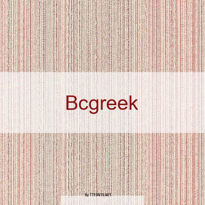 Bcgreek example
