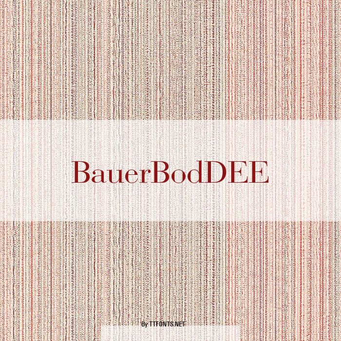 BauerBodDEE example