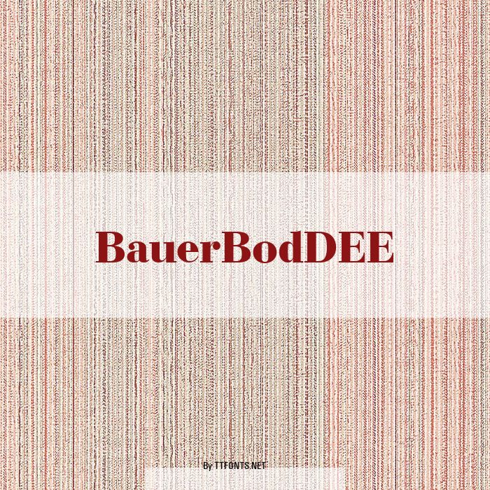 BauerBodDEE example
