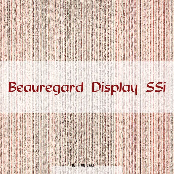 Beauregard Display SSi example