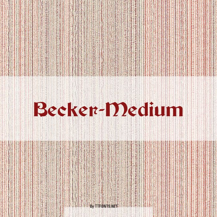 Becker-Medium example