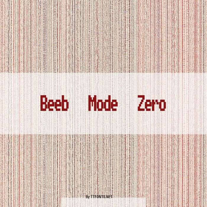 Beeb Mode Zero example