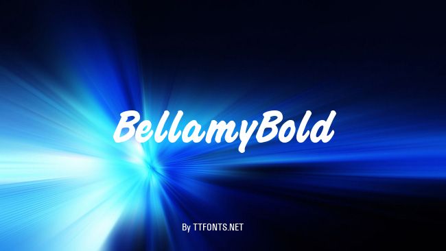 BellamyBold example