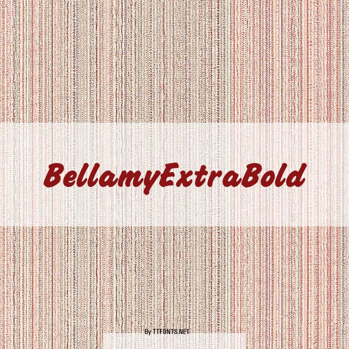 BellamyExtraBold example