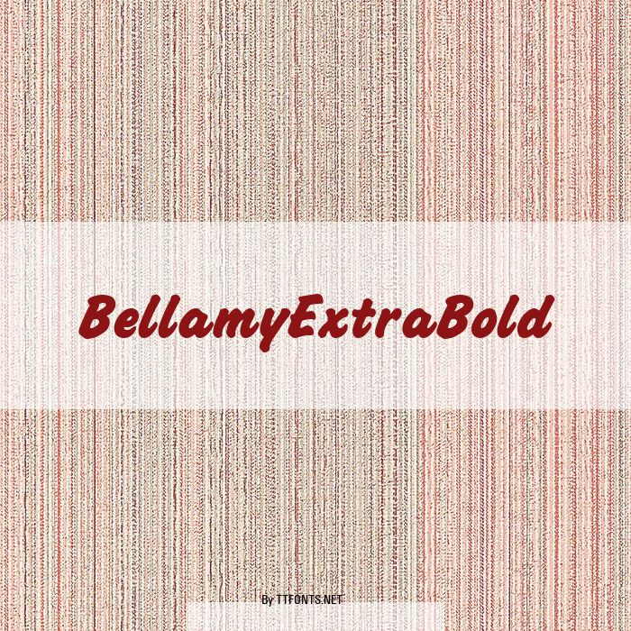 BellamyExtraBold example
