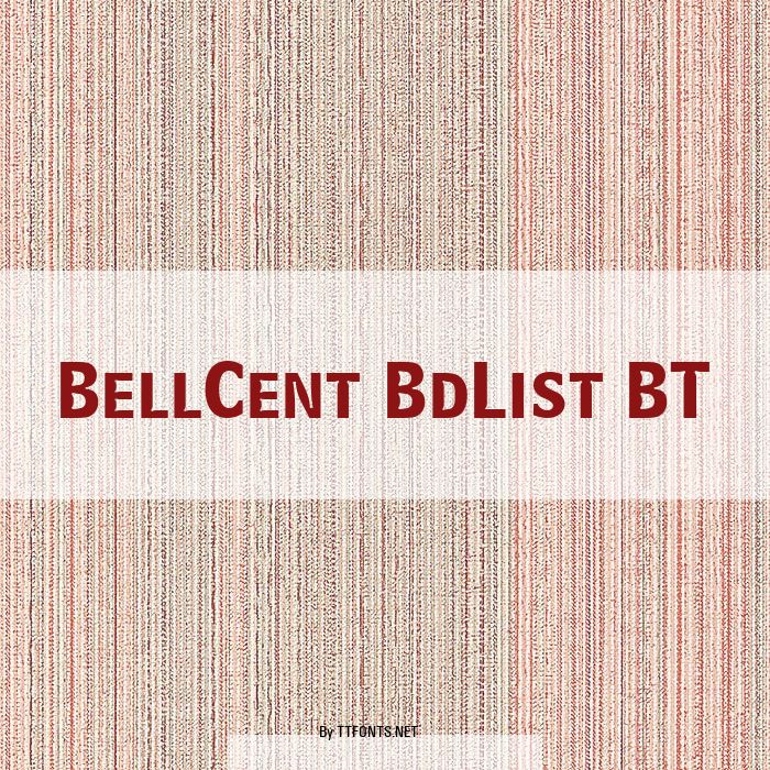 BellCent BdList BT example