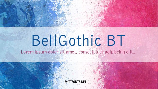BellGothic BT example