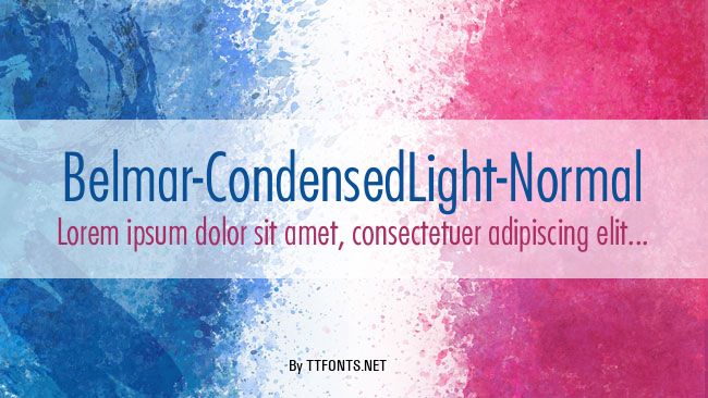 Belmar-CondensedLight-Normal example
