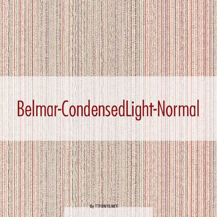 Belmar-CondensedLight-Normal example