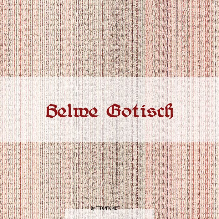 Belwe Gotisch example