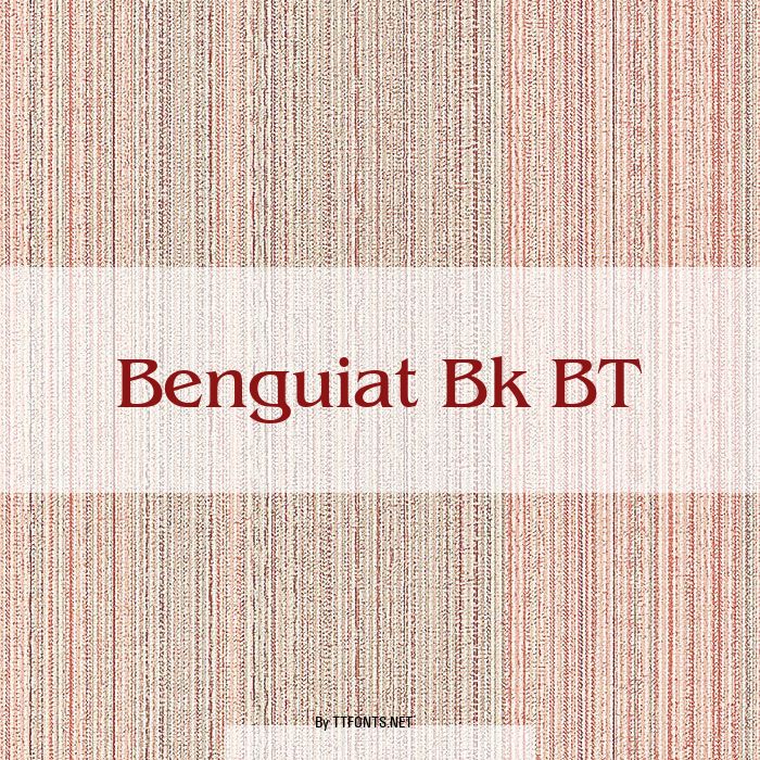 Benguiat Bk BT example