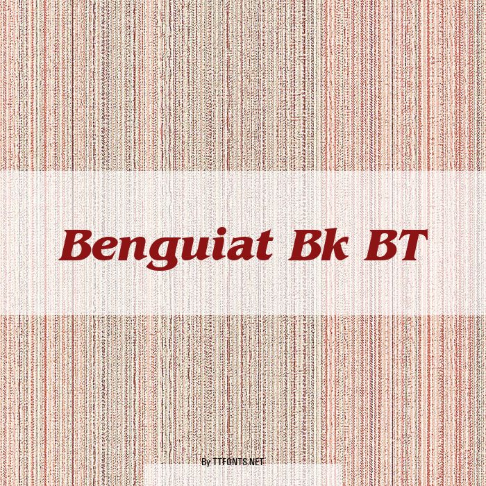 Benguiat Bk BT example