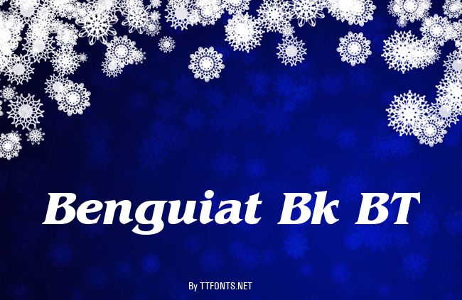 Benguiat Bk BT example