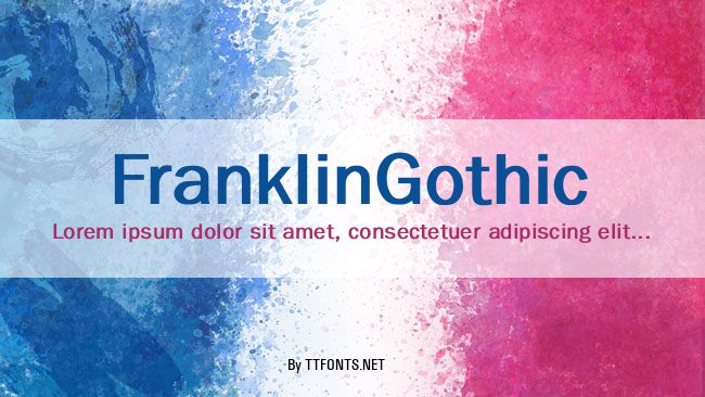 FranklinGothic example