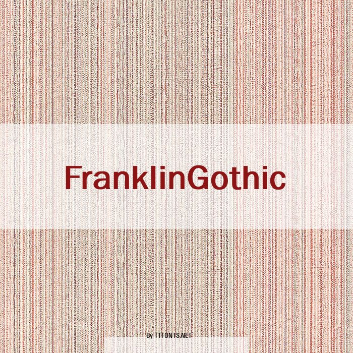 FranklinGothic example