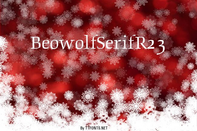 BeowolfSerifR23 example