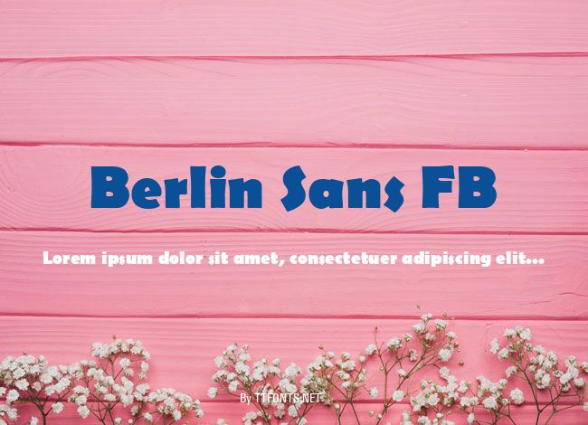 Berlin Sans FB example